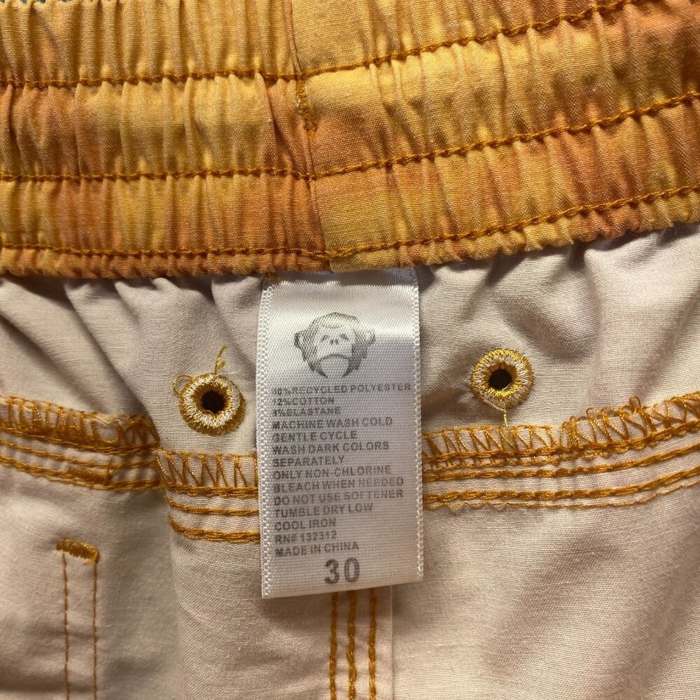 Howler Los Hermanos Polyester Blend Athletic Shorts (Men's 30) Yellow - Picture 3 of 8